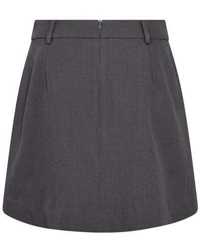 Co'Couture - LunaCC Pocket Pleat Mini Nederdel - Dark Grey